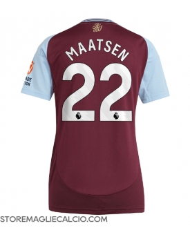 Aston Villa Ian Maatsen #22 Maglia Gara Casa Repliche 2024-25 Donna Maniche Corte